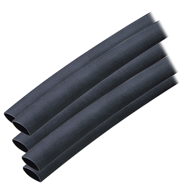 Ancor Adhesive Lined Heat Shrink Tubing (ALT) - 3/8" x 12" - 5-Pack - Black 304124